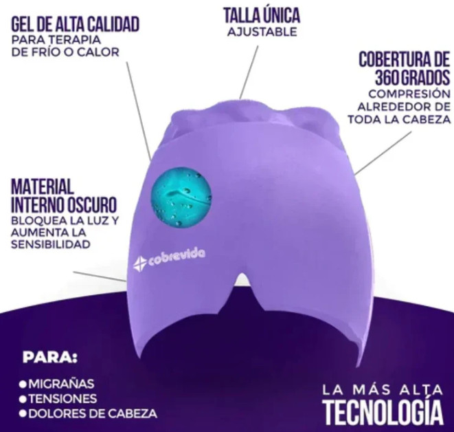 HEAD ALIVE® Gorro de gel especial para alivio de ansiedad y migraña
